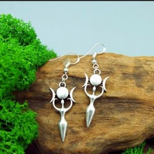 Sterling silver 925 triple moon goddess wiccan pagan